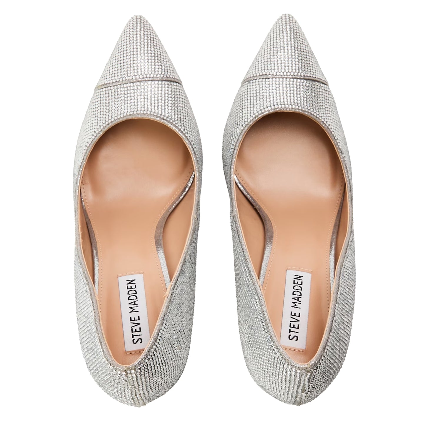 Silver - Side - Steve Madden Womens-Ladies Evelyn Stiletto Heel Court Shoes
