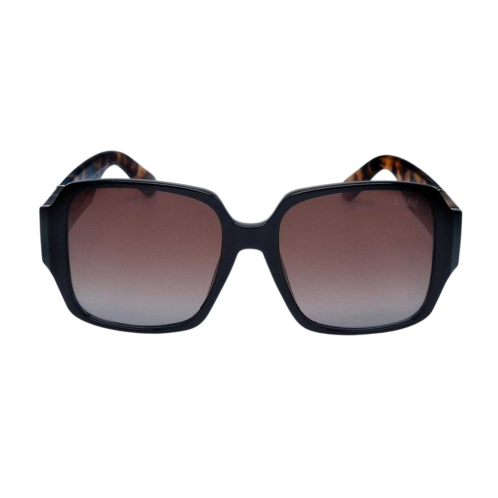 Black - Front - Storm Womens-Ladies Square Sunglasses