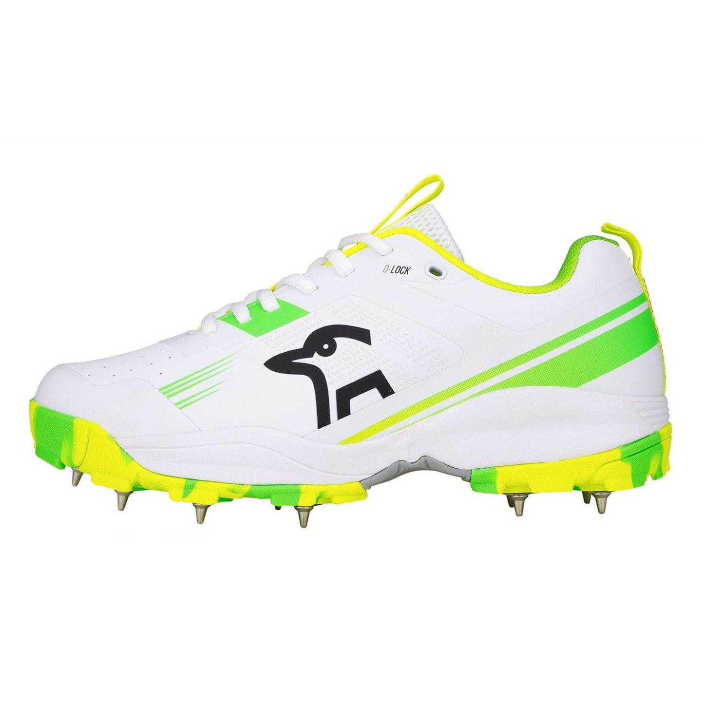 White-Green - Side - Kookaburra Mens Pro Cricket Shoes