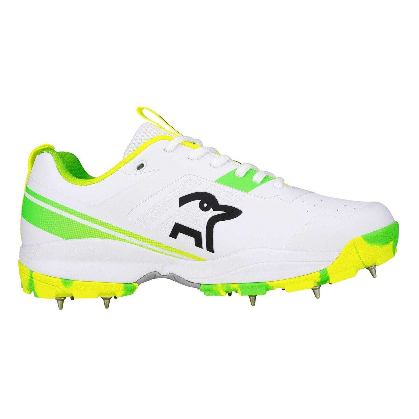 White-Green - Front - Kookaburra Mens Pro Cricket Shoes