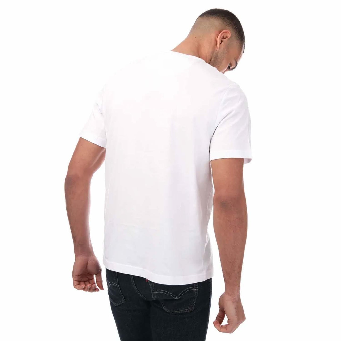 White - Back - Farah Mens Eddie Crew Neck T-Shirt