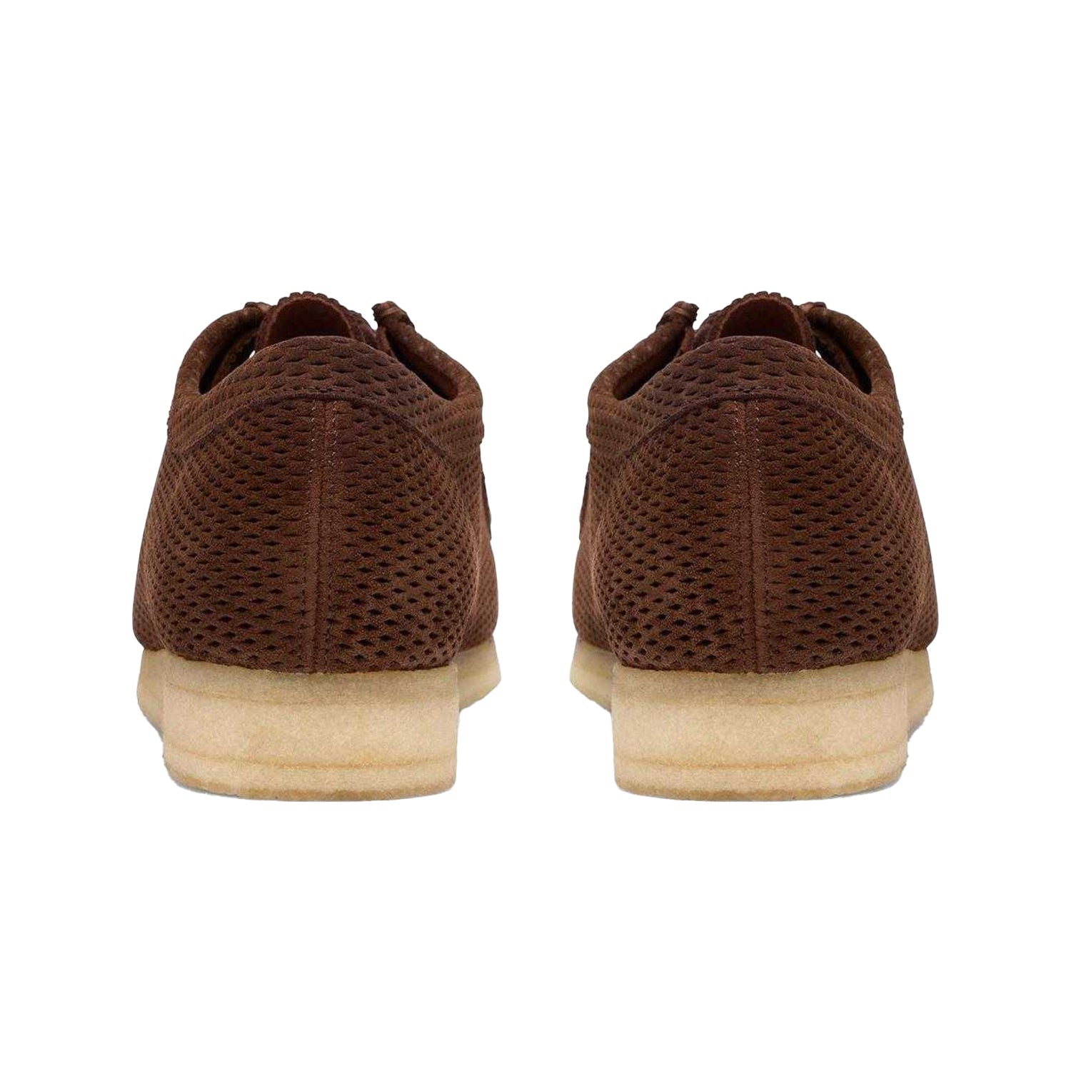 Dark Brown - Back - Clarks Originals Mens Wallabee Suede Shoes
