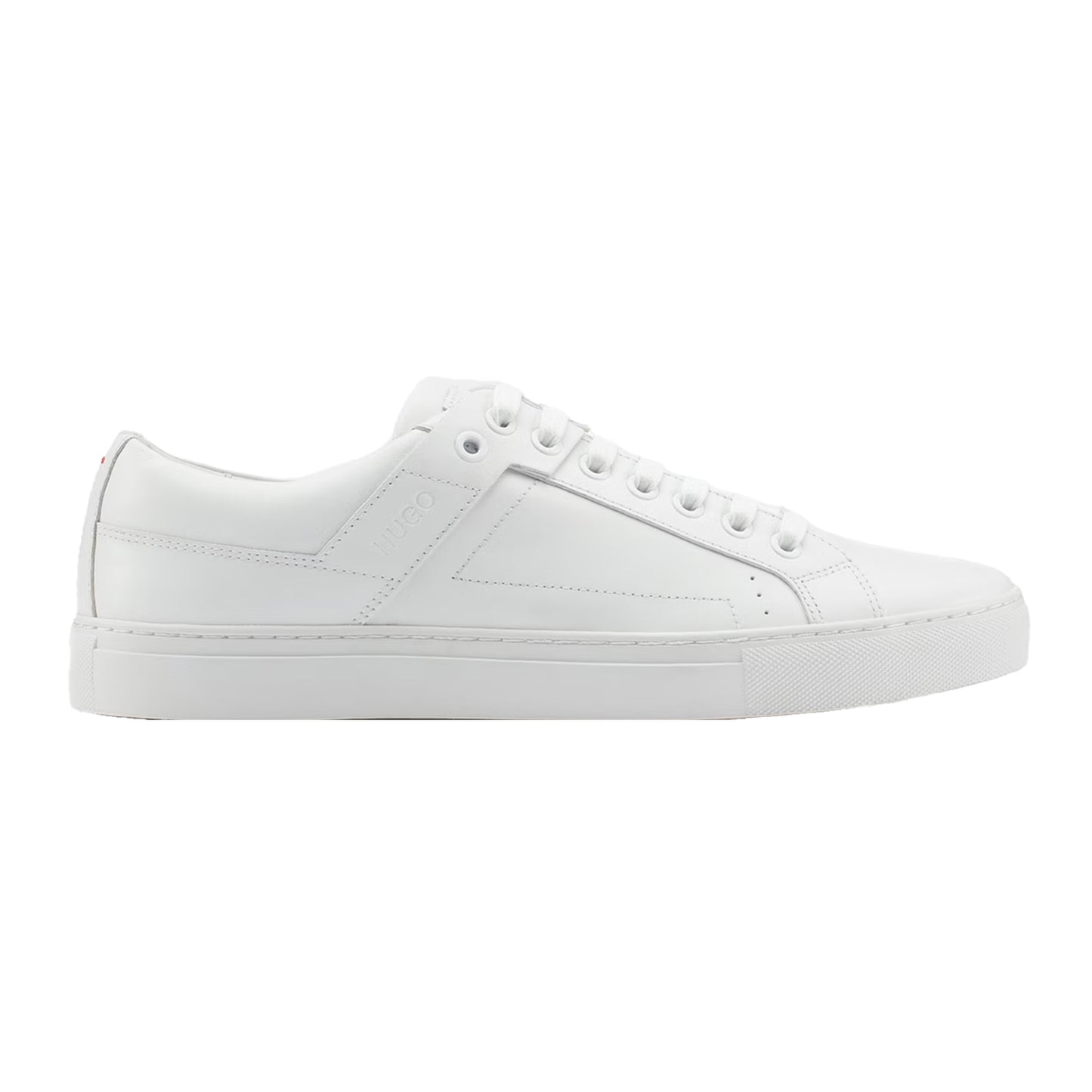 White - Front - Hugo Mens Futurism Low Trainers