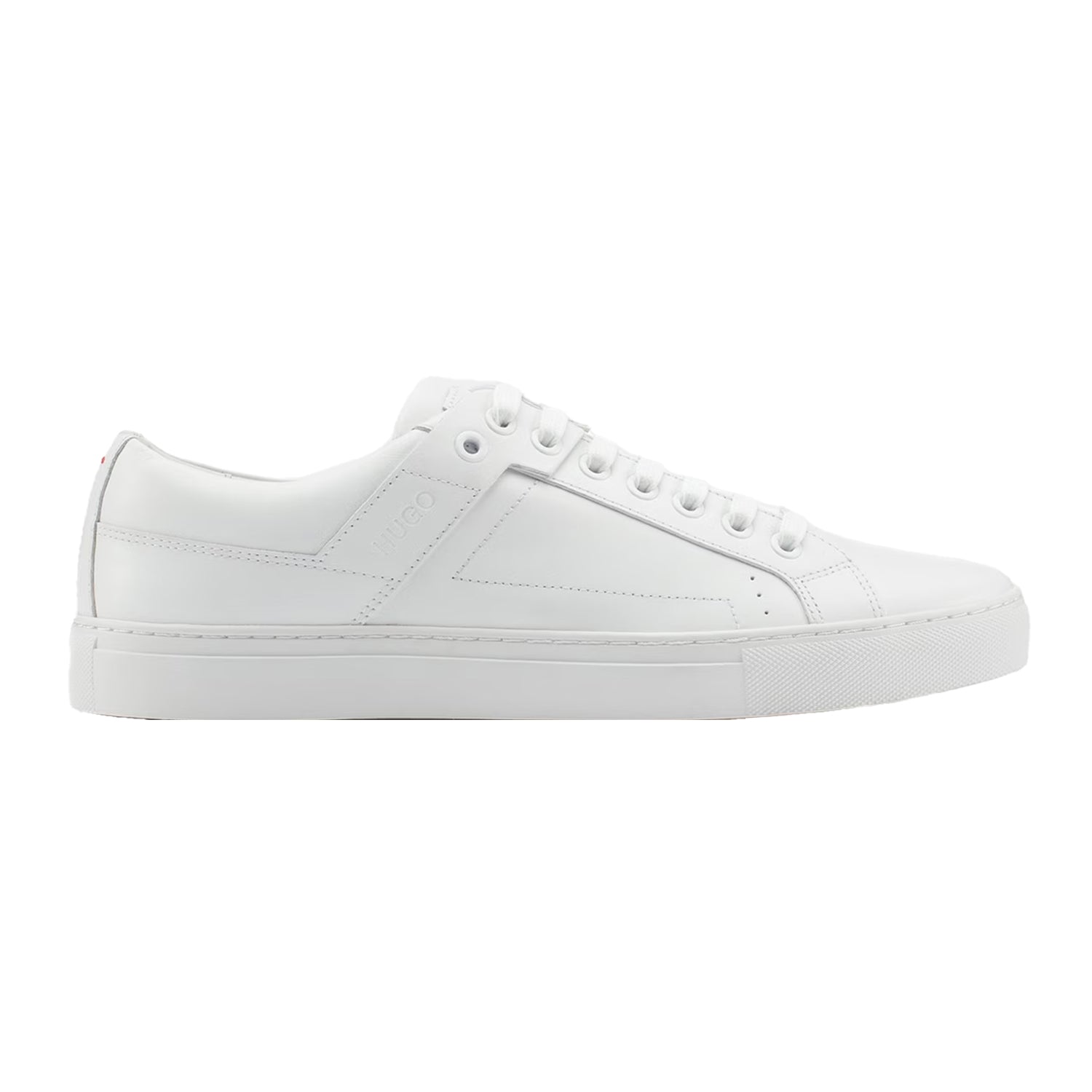 White - Front - Hugo Mens Futurism Low Trainers