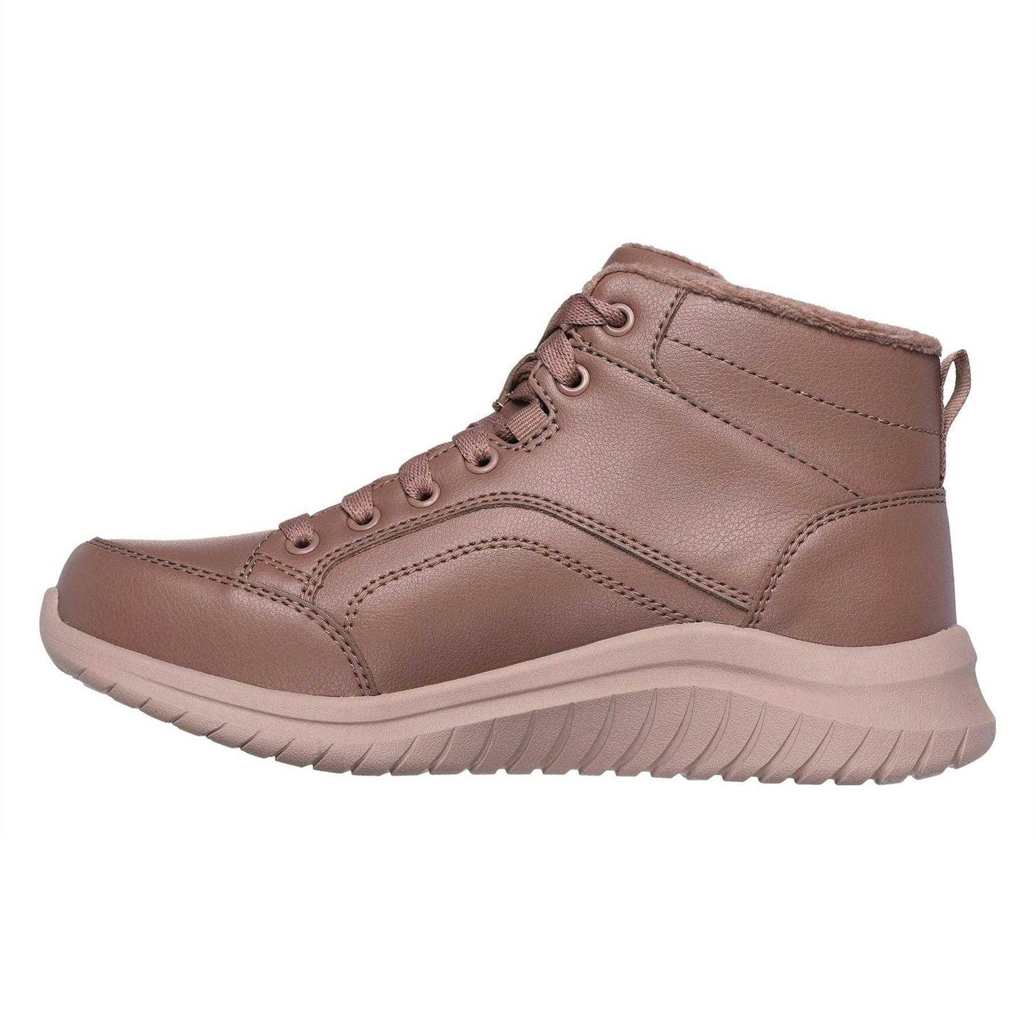 Mushroom - Back - Skechers Womens-Ladies Ultraflex 2 Flat Ankle Boots