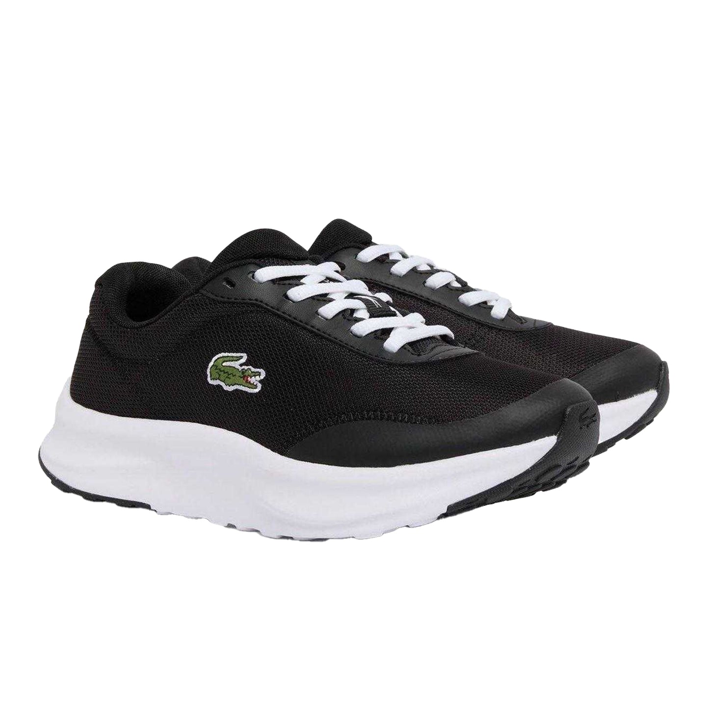 Black-White - Pack Shot - Lacoste Womens-Ladies Neo Run Ace Trainers