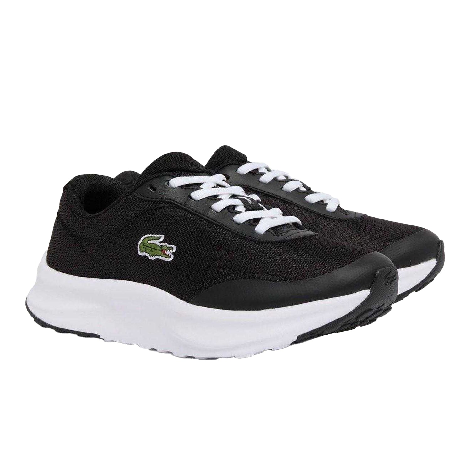 Black-White - Pack Shot - Lacoste Womens-Ladies Neo Run Ace Trainers