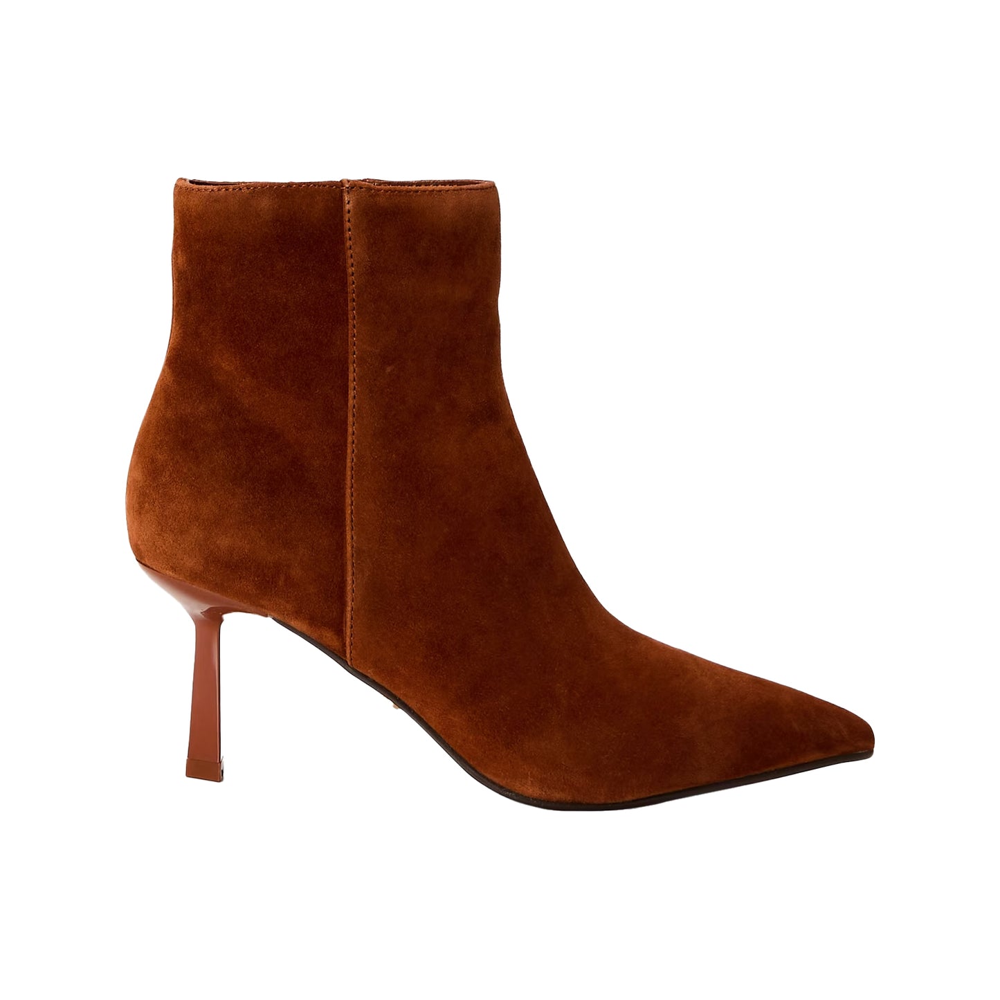 Cognac - Front - Steve Madden Womens-Ladies Sabine Suede Kitten Heel Ankle Boots