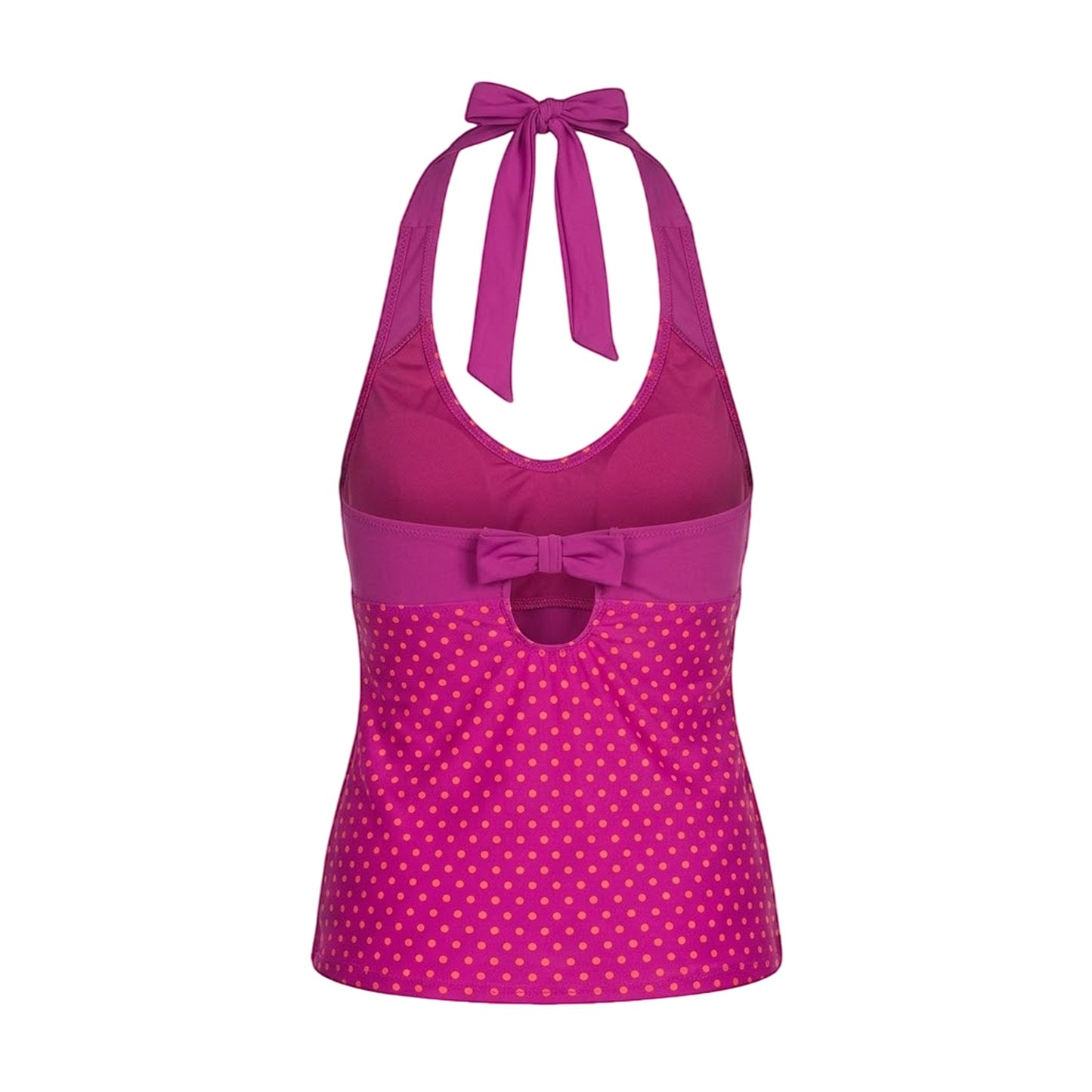 Purple - Back - Trespass Womens-Ladies Polka Dot Tankini Top