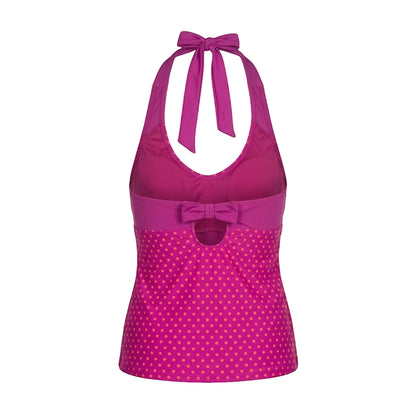 Purple - Back - Trespass Womens-Ladies Polka Dot Tankini Top