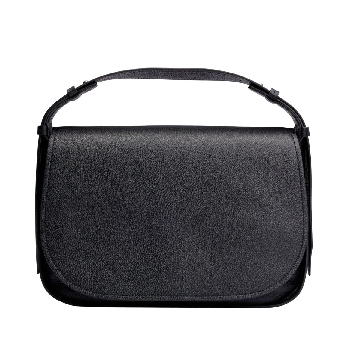 Black - Front - Boss Womens-Ladies Leti Cow Leather Shoulder Bag