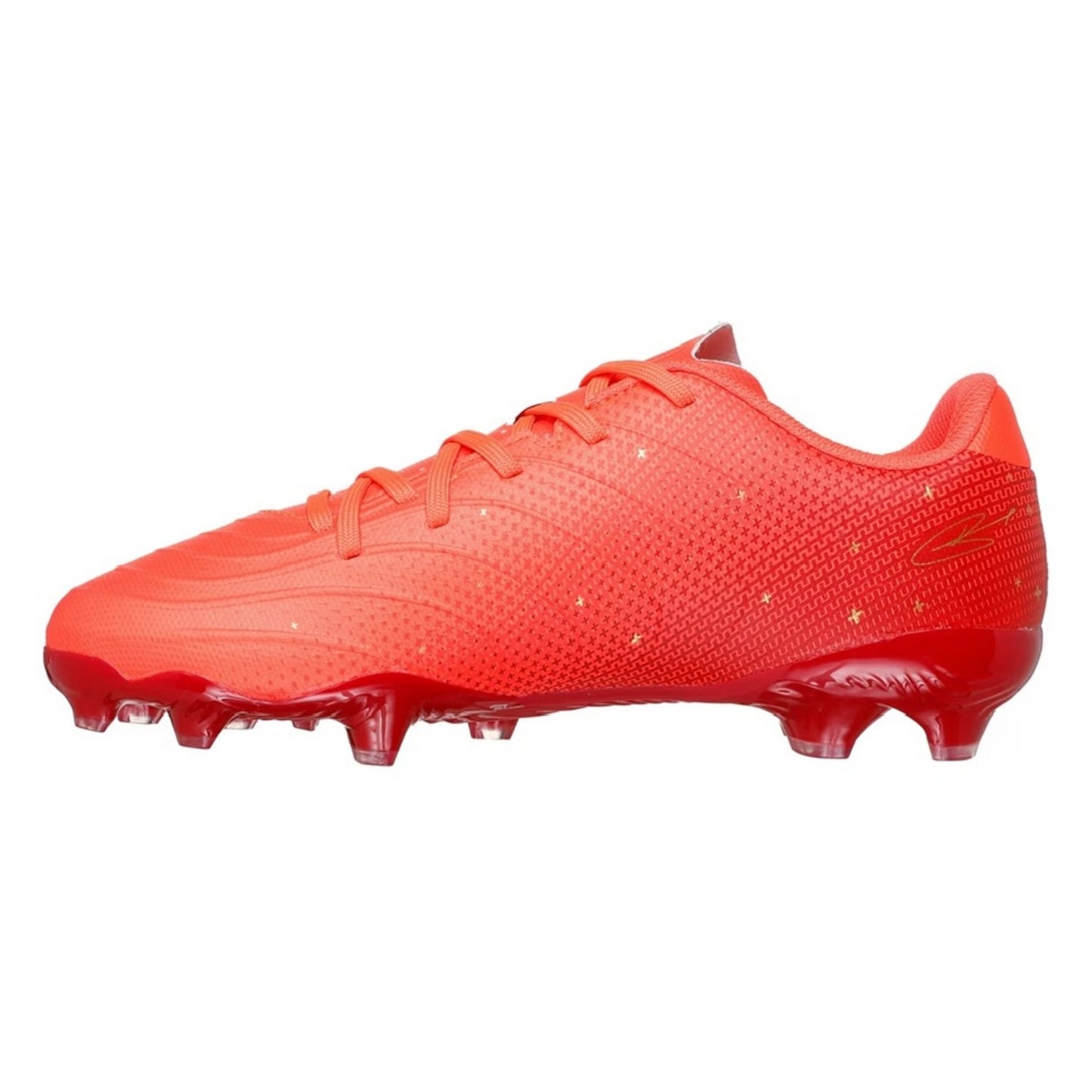 Orange - Back - Skechers Childrens-Kids Cleated Firm Ground Football Boots