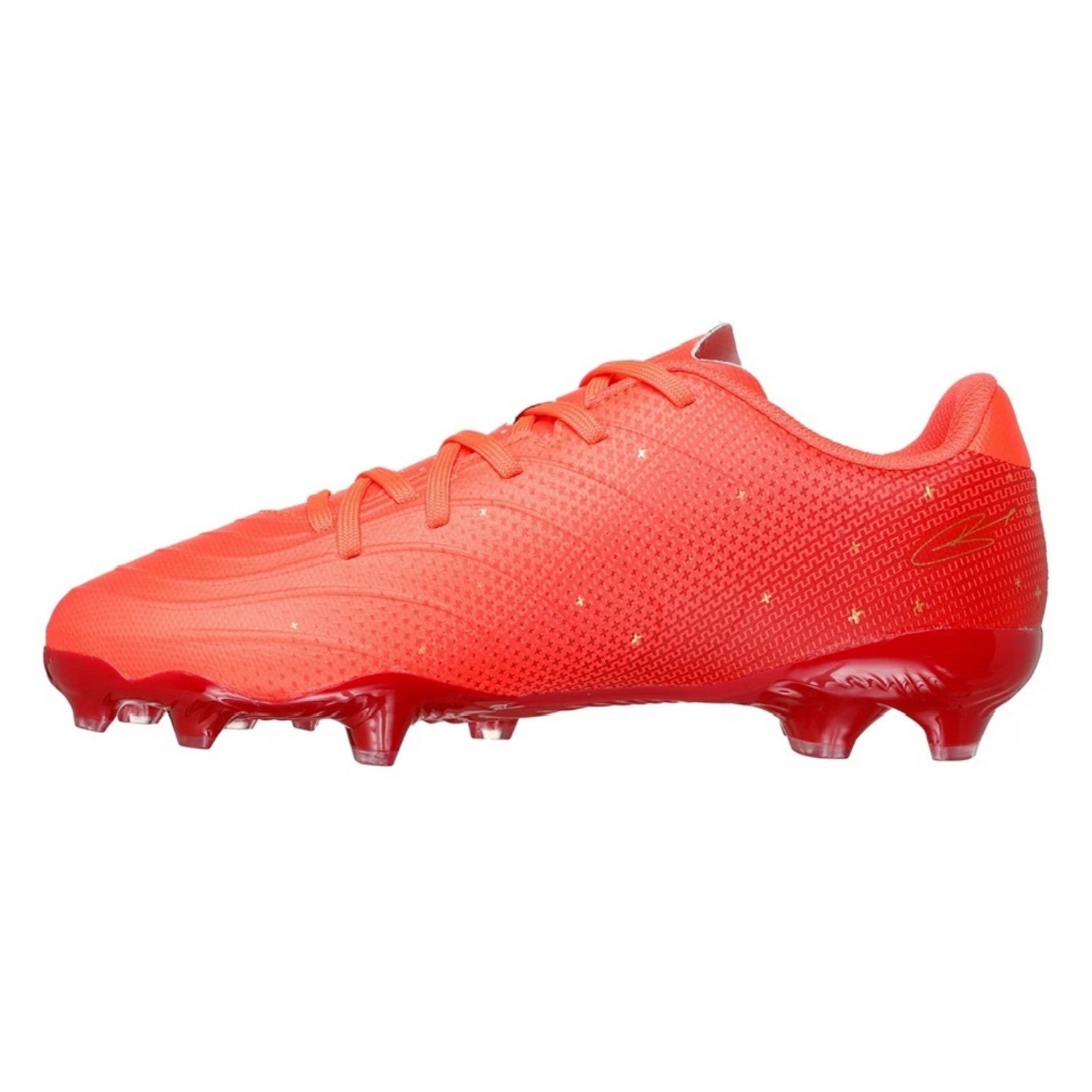 Orange - Back - Skechers Childrens-Kids Cleated Firm Ground Football Boots