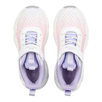 White-Purple - Lifestyle - Slazenger Childrens-Kids Skye Ombre Textured Lace Up Trainers
