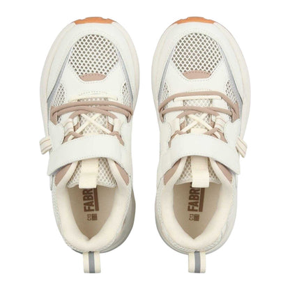 Cream - Lifestyle - Fabric Childrens-Kids Runners Trainers