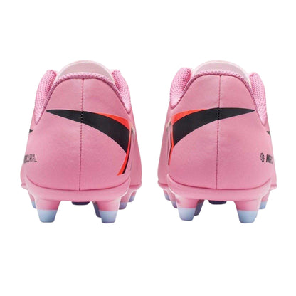 Pink-Black - Back - Nike Childrens-Kids Vapor Firm Ground Football Boots