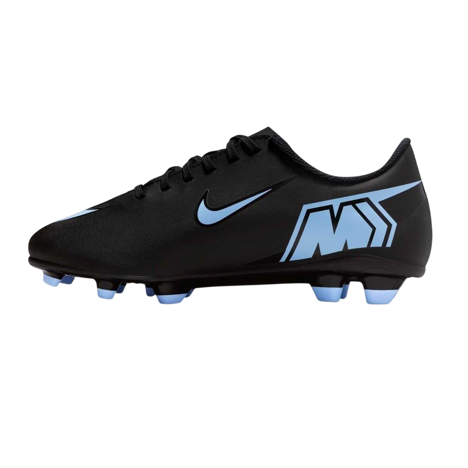 Black-Blue - Side - Nike Childrens-Kids Vapor Firm Ground Football Boots