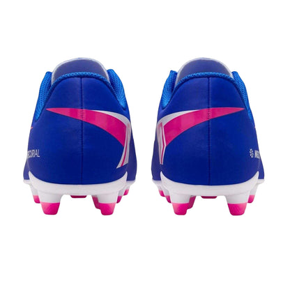 Blue-White-Pink - Back - Nike Childrens-Kids Vapor Firm Ground Football Boots