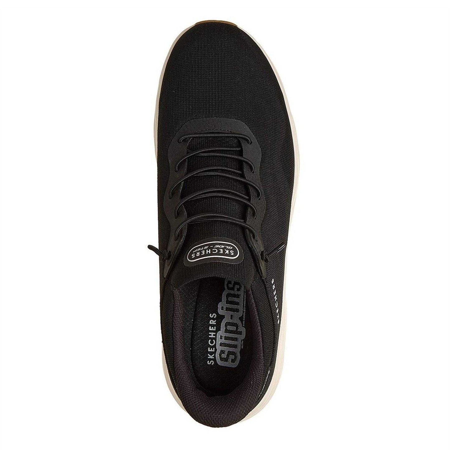Black-White - Side - Skechers Mens Uno Glide Trainers