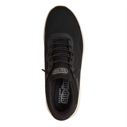 Black-White - Side - Skechers Mens Uno Glide Trainers