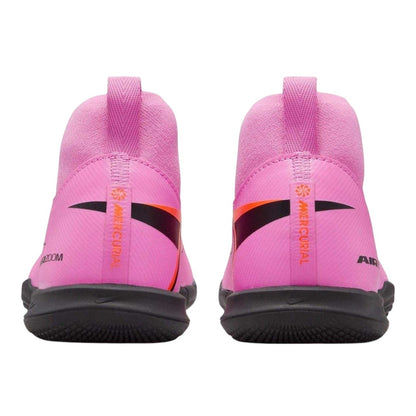 Pink-Black - Back - Nike Childrens-Kids Mercuial Superfly 10 Academy Indoor Football Shoes