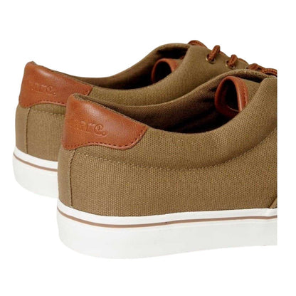 Khaki Green - Back - Threadbare Mens Canvas Casual Trainers