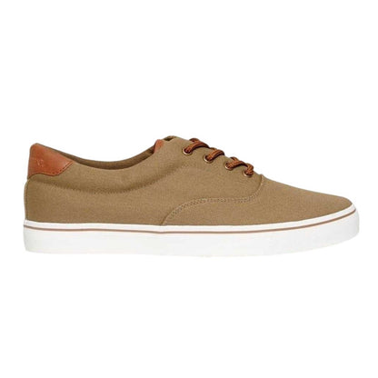 Khaki Green - Front - Threadbare Mens Canvas Casual Trainers
