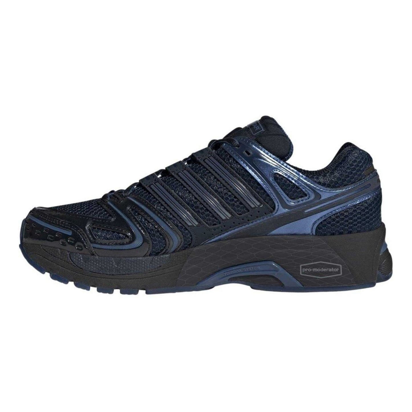 Petrol Blue - Side - Adidas Mens Adistar Control 5 Lace Up Trainers