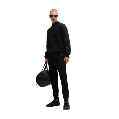 Black - Side - Boss Mens Zhine Regular Long-Sleeved Jumper