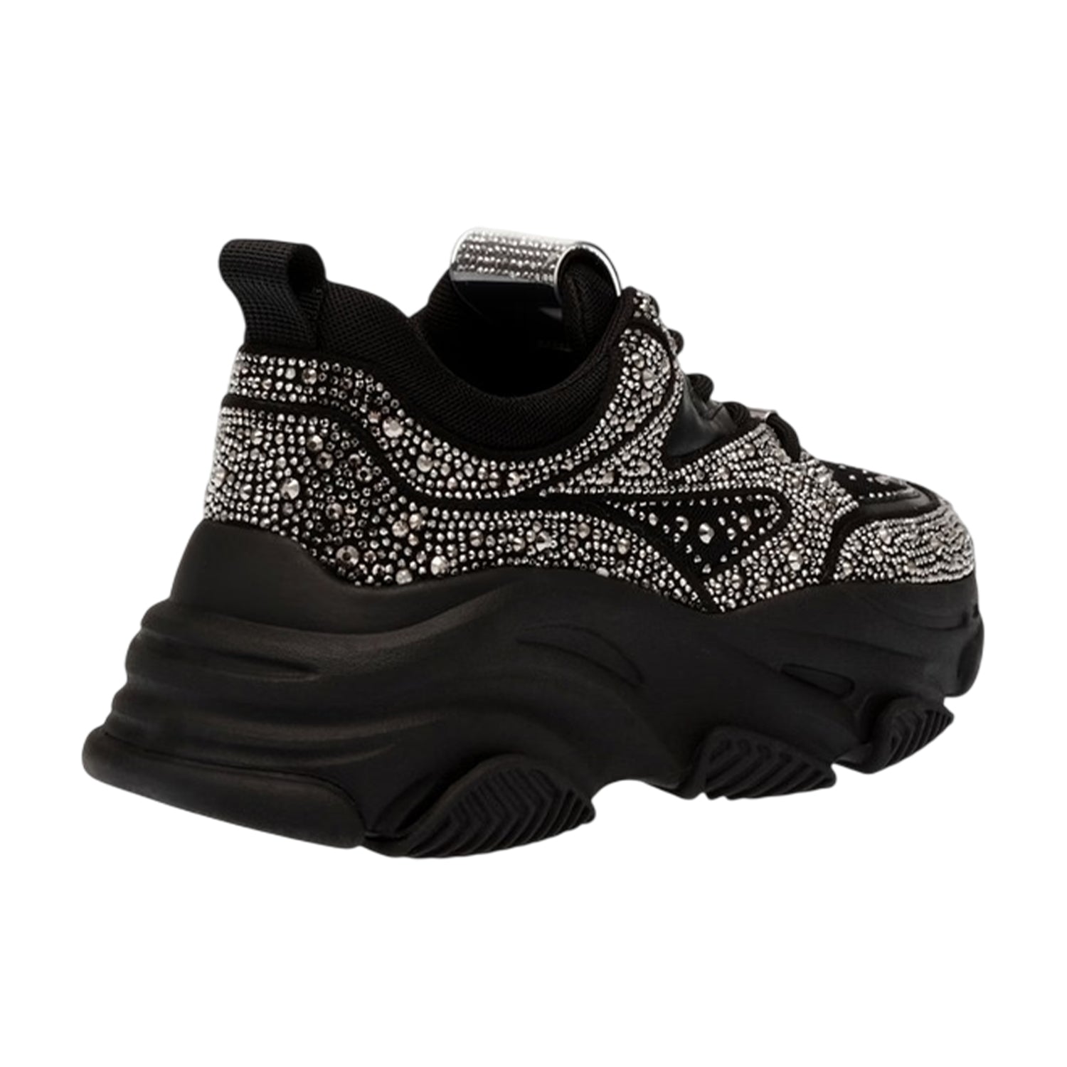 Black - Back - Steve Madden Womens-Ladies Privy Embellished Trainers