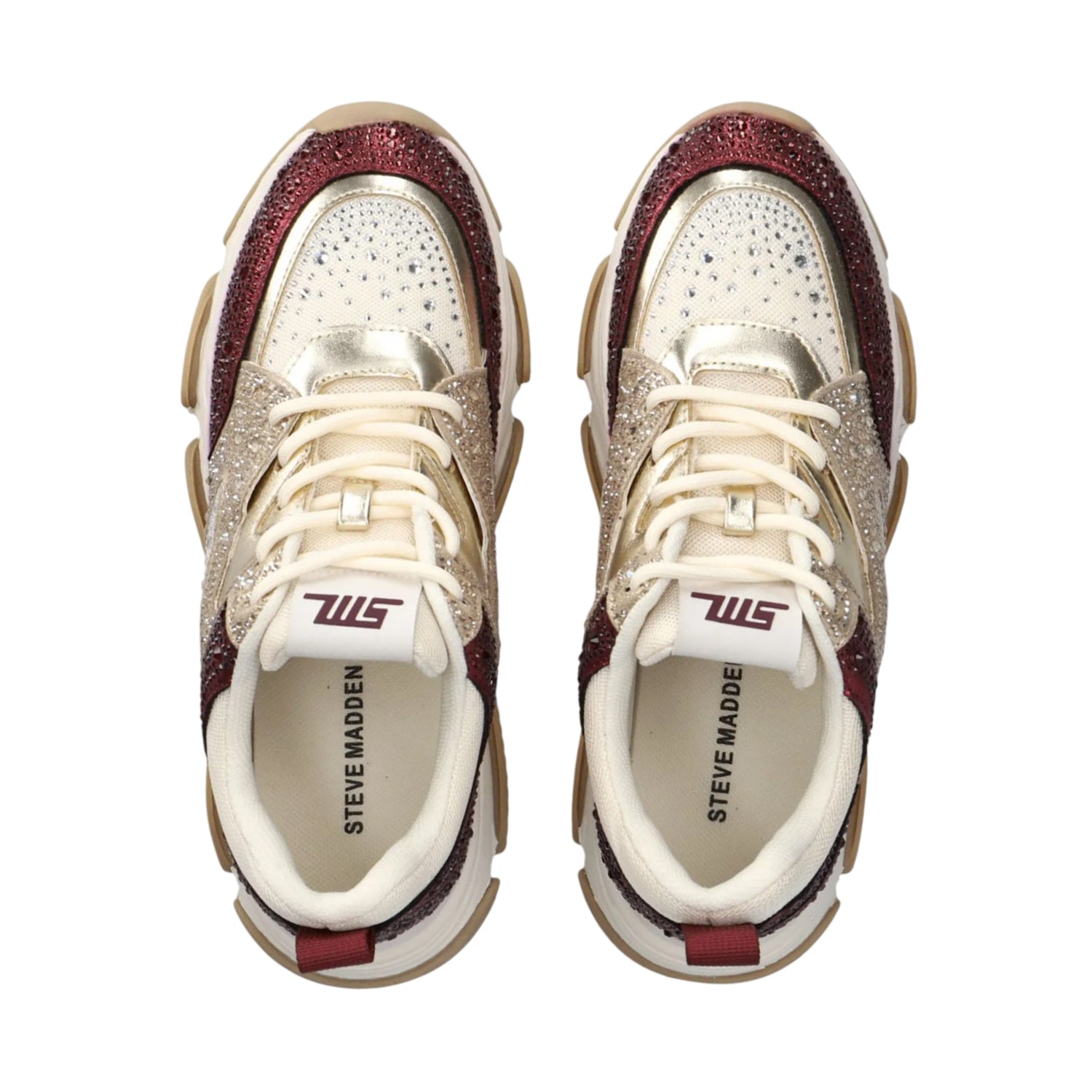 Cherry-Gold - Lifestyle - Steve Madden Womens-Ladies Privy Embellished Trainers