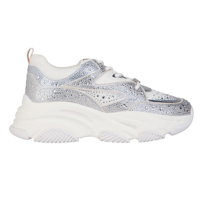 Coin-Silver - Front - Steve Madden Womens-Ladies Privy Embellished Trainers