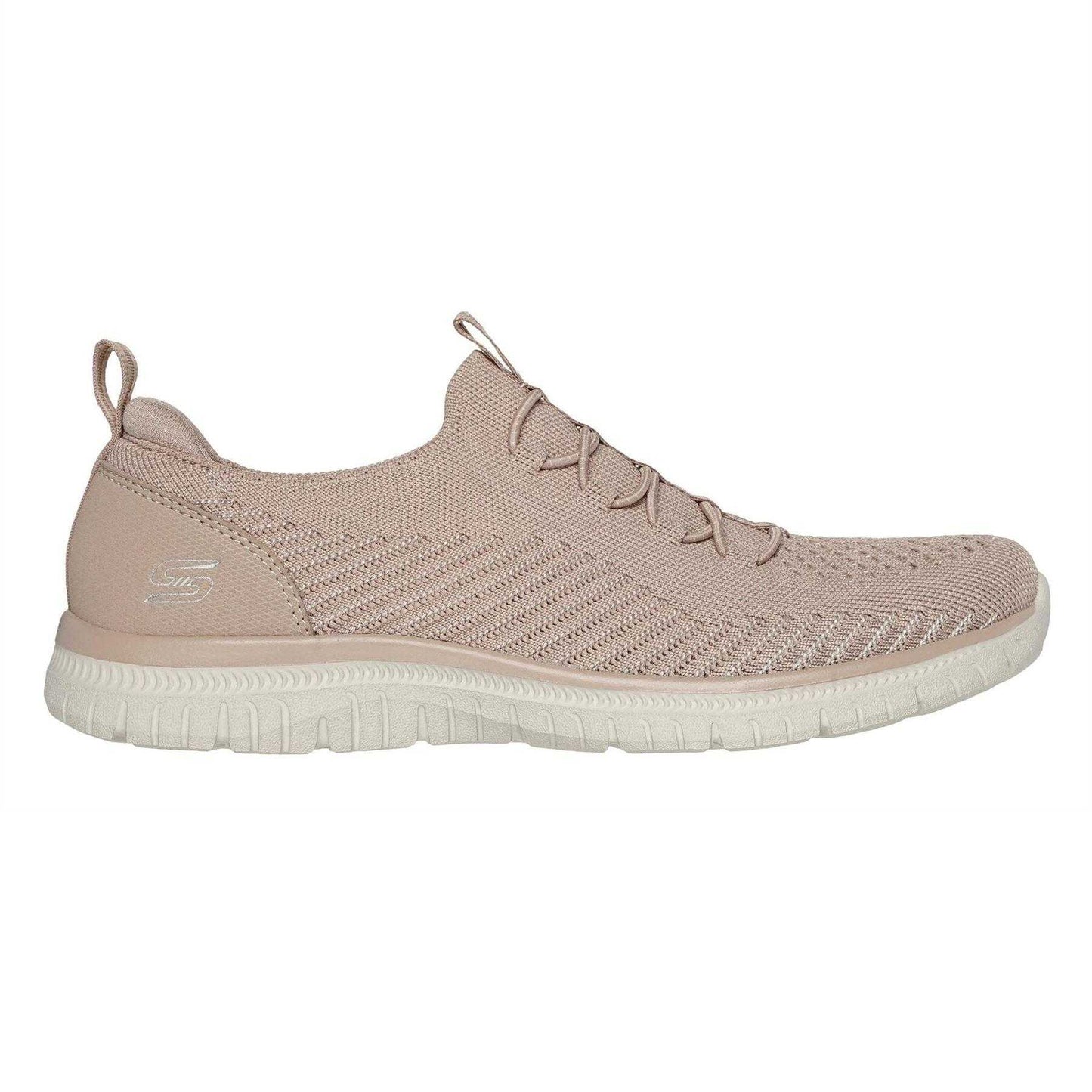 Beige - Front - Skechers Womens-Ladies Virtue Knitted Slip-on Trainers