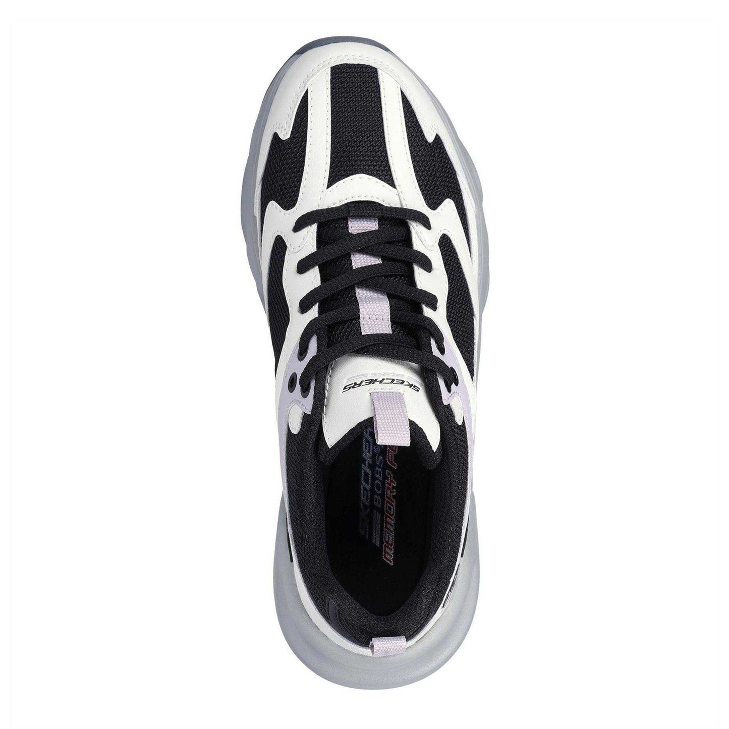 White-Grey-Black - Side - Skechers Womens-Ladies Bobs Mania 2 Trainers