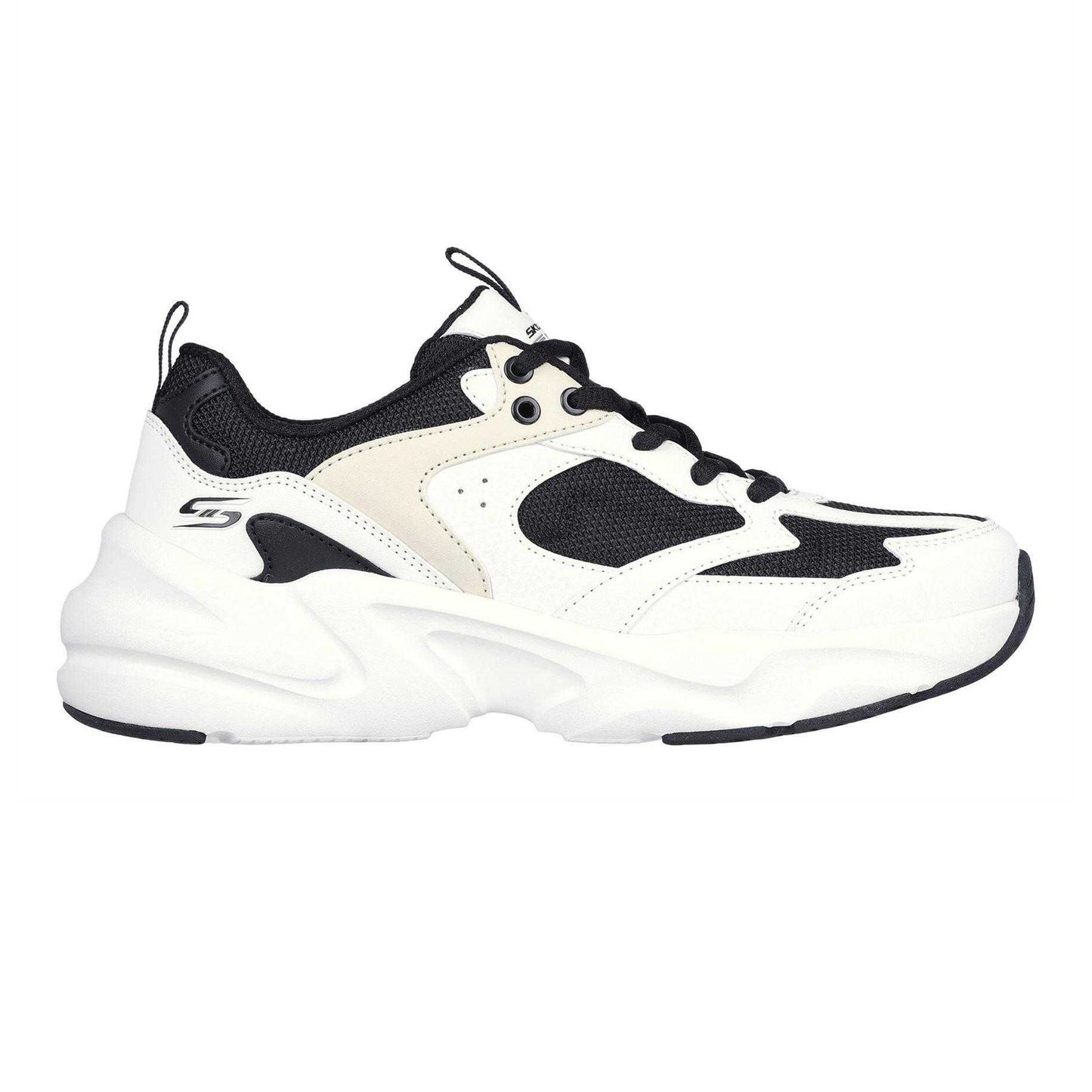 White-Black - Front - Skechers Womens-Ladies Bobs Mania 2 Trainers