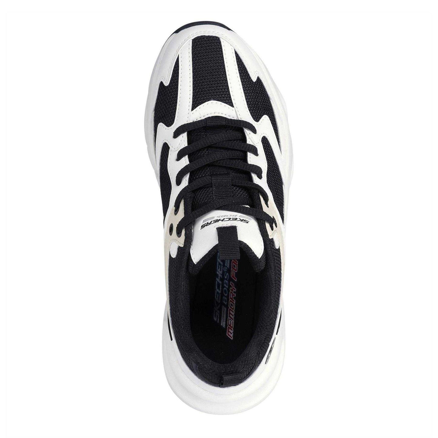 White-Black - Side - Skechers Womens-Ladies Bobs Mania 2 Trainers