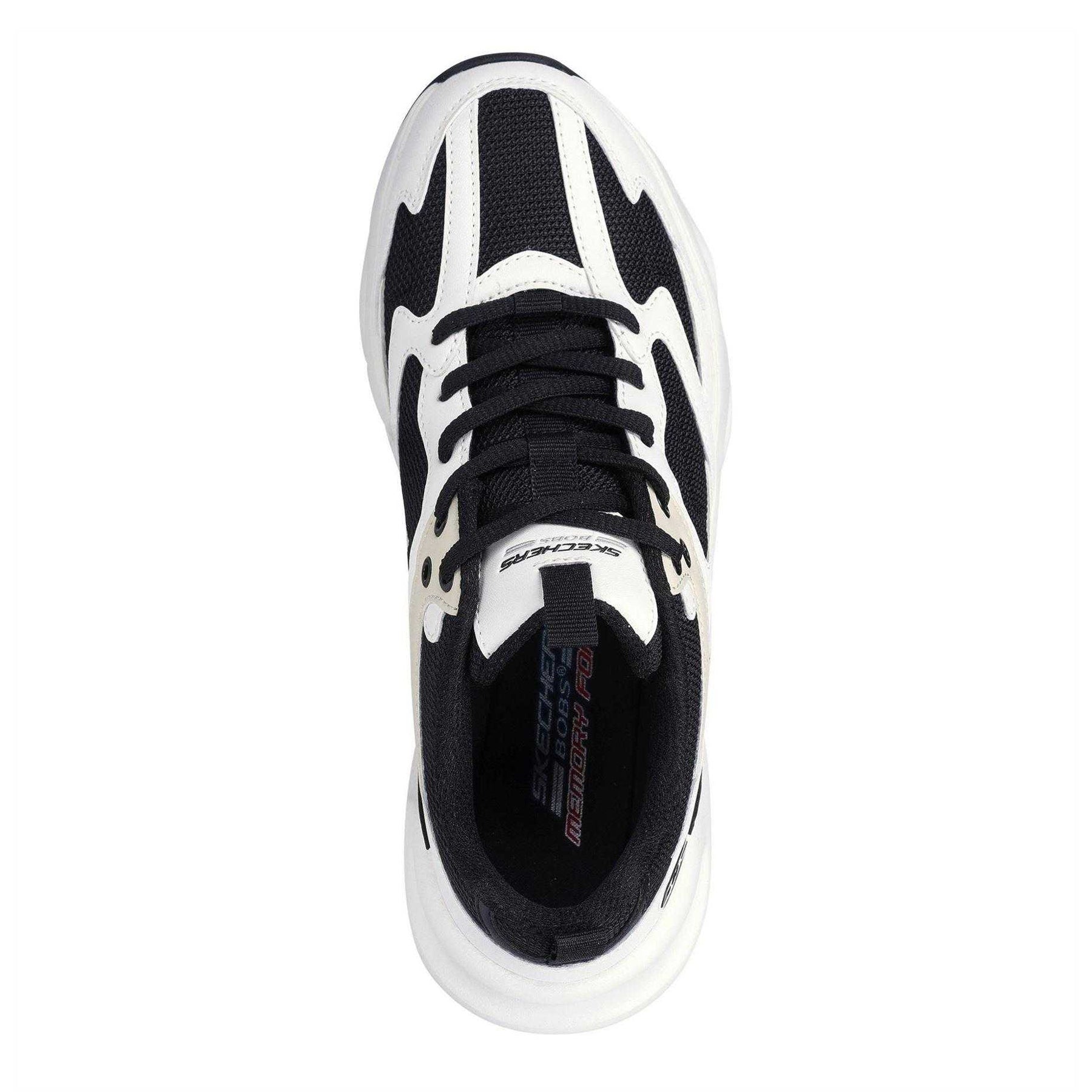 White-Black - Side - Skechers Womens-Ladies Bobs Mania 2 Trainers