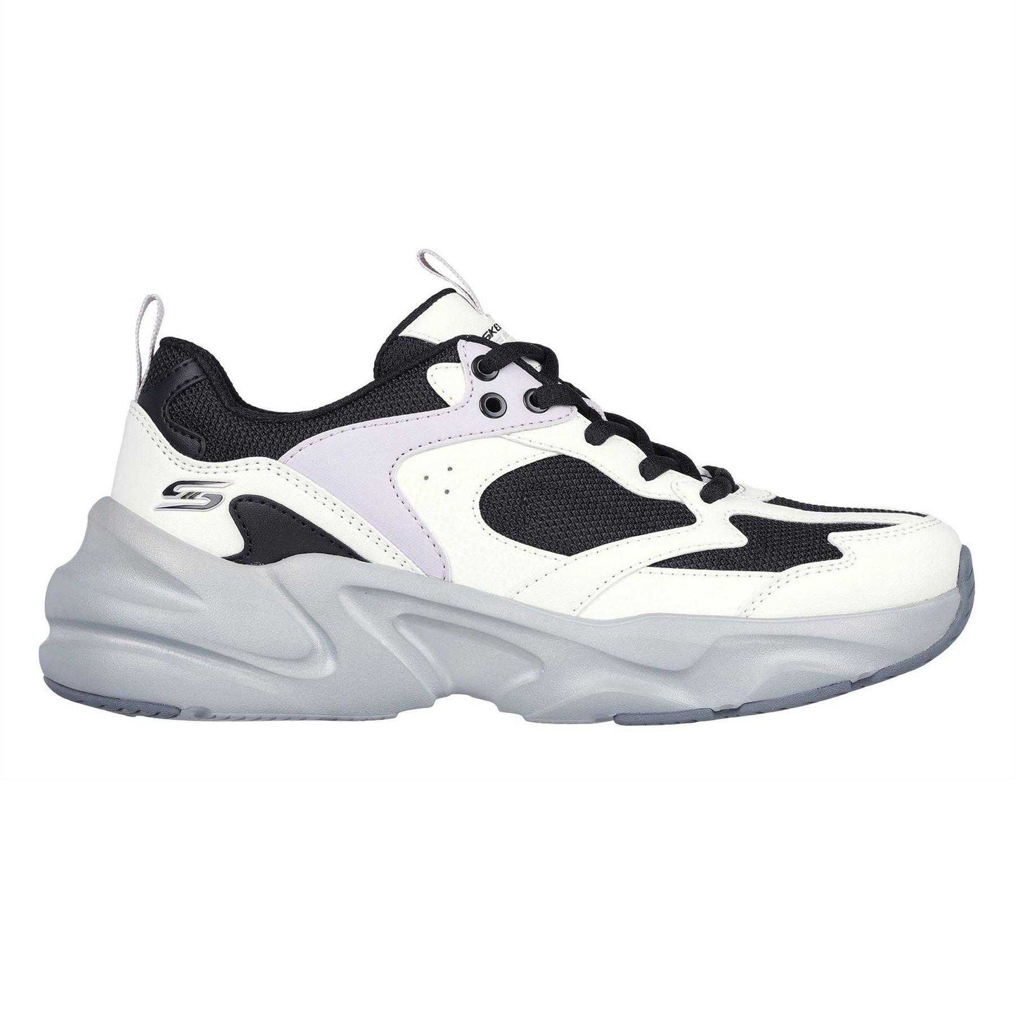 White-Grey-Black - Front - Skechers Womens-Ladies Bobs Mania 2 Trainers
