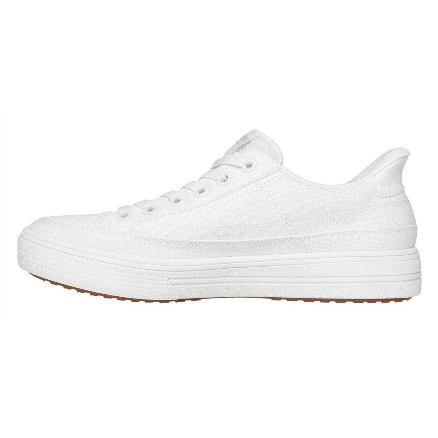 White - Back - Skechers Mens Arcade See Ya There Canvas Trainers