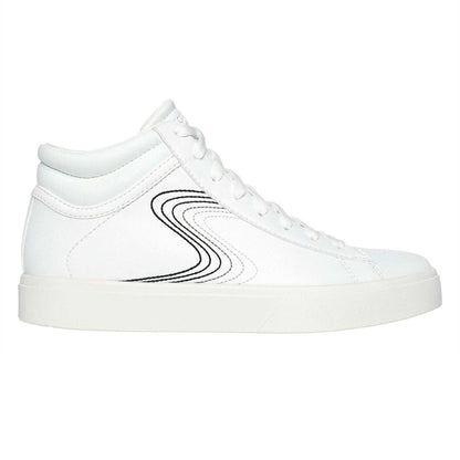 White-Black - Front - Skechers Childrens-Kids Edenlx Classic Swirl Leather Flat Trainers