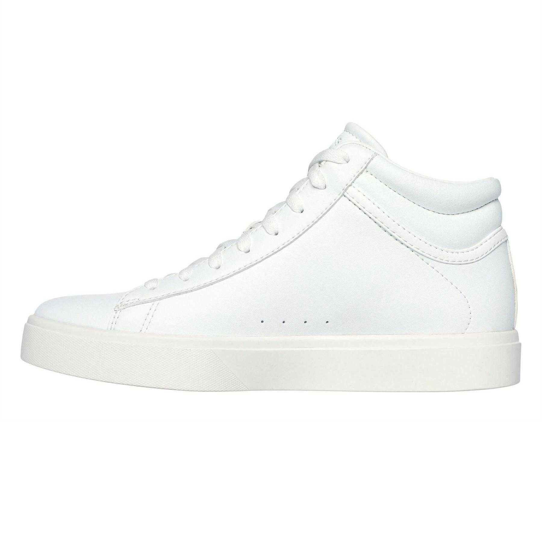 White-Black - Back - Skechers Childrens-Kids Edenlx Classic Swirl Leather Flat Trainers