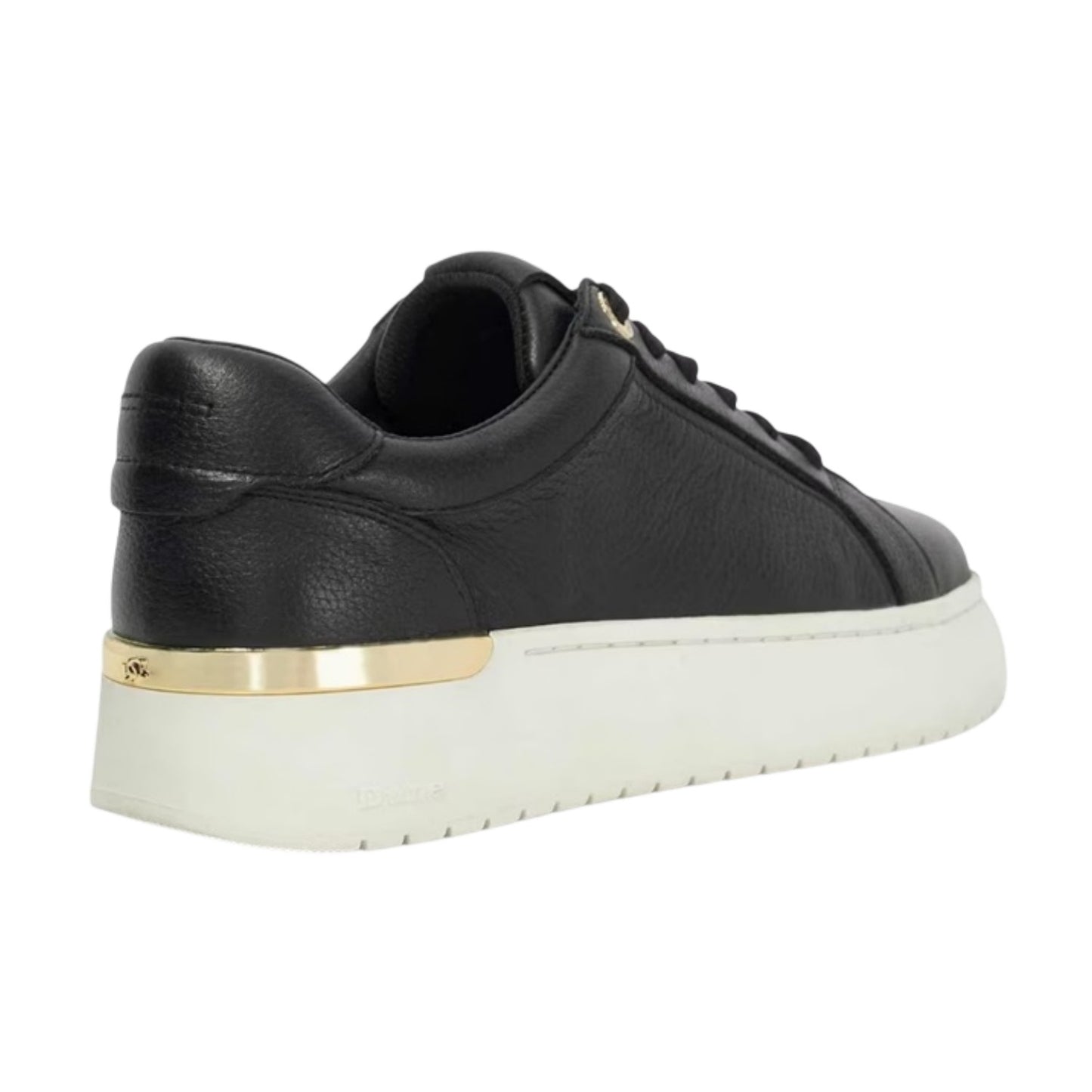 Black - Back - Dune London Womens-Ladies Emeelia Leather Platform Trainers