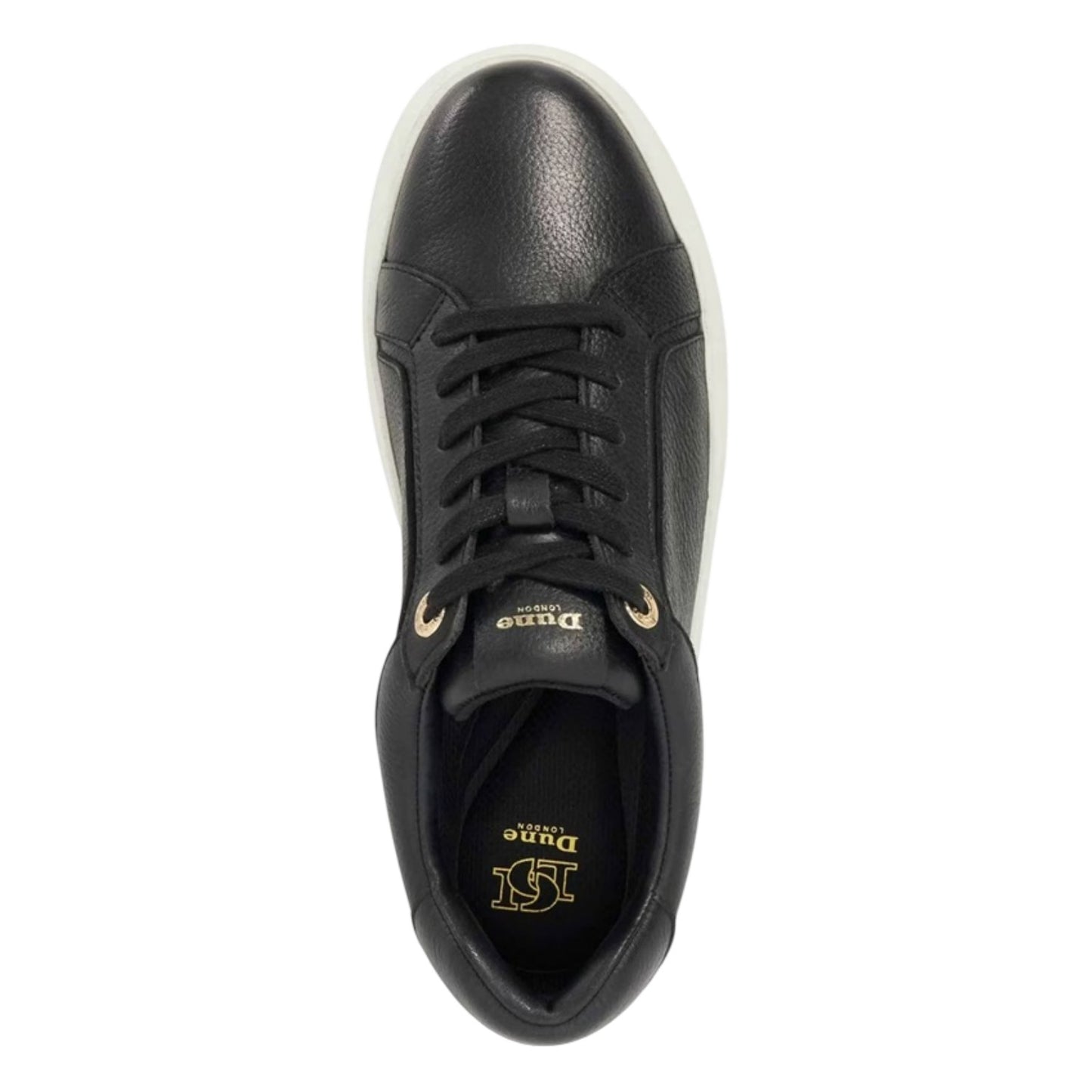 Black - Side - Dune London Womens-Ladies Emeelia Leather Platform Trainers