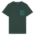 Teal - Front - Lyle & Scott Mens Tonal Pocket T-Shirt
