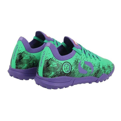 Green-Purple - Back - Hulk Childrens-Kids Hulk Astro Turf Trainers