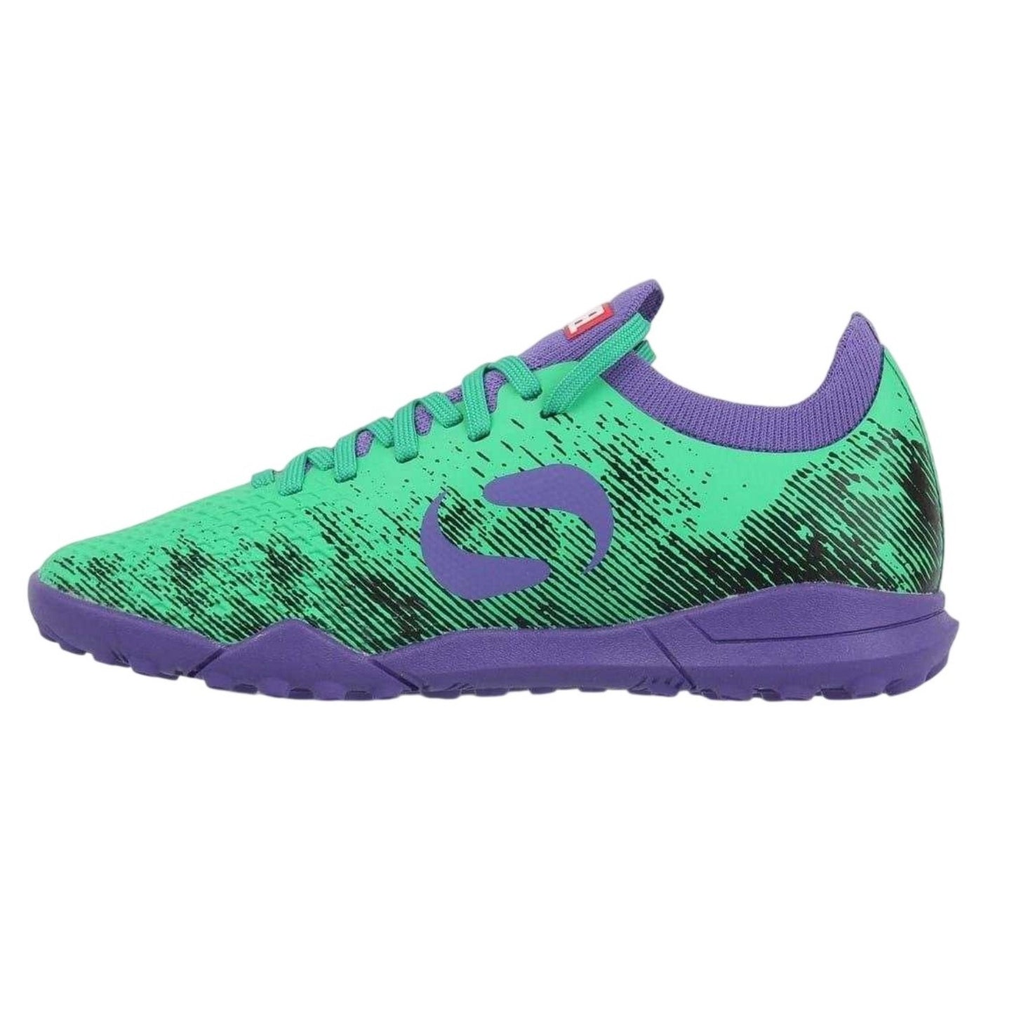 Green-Purple - Side - Hulk Childrens-Kids Hulk Astro Turf Trainers