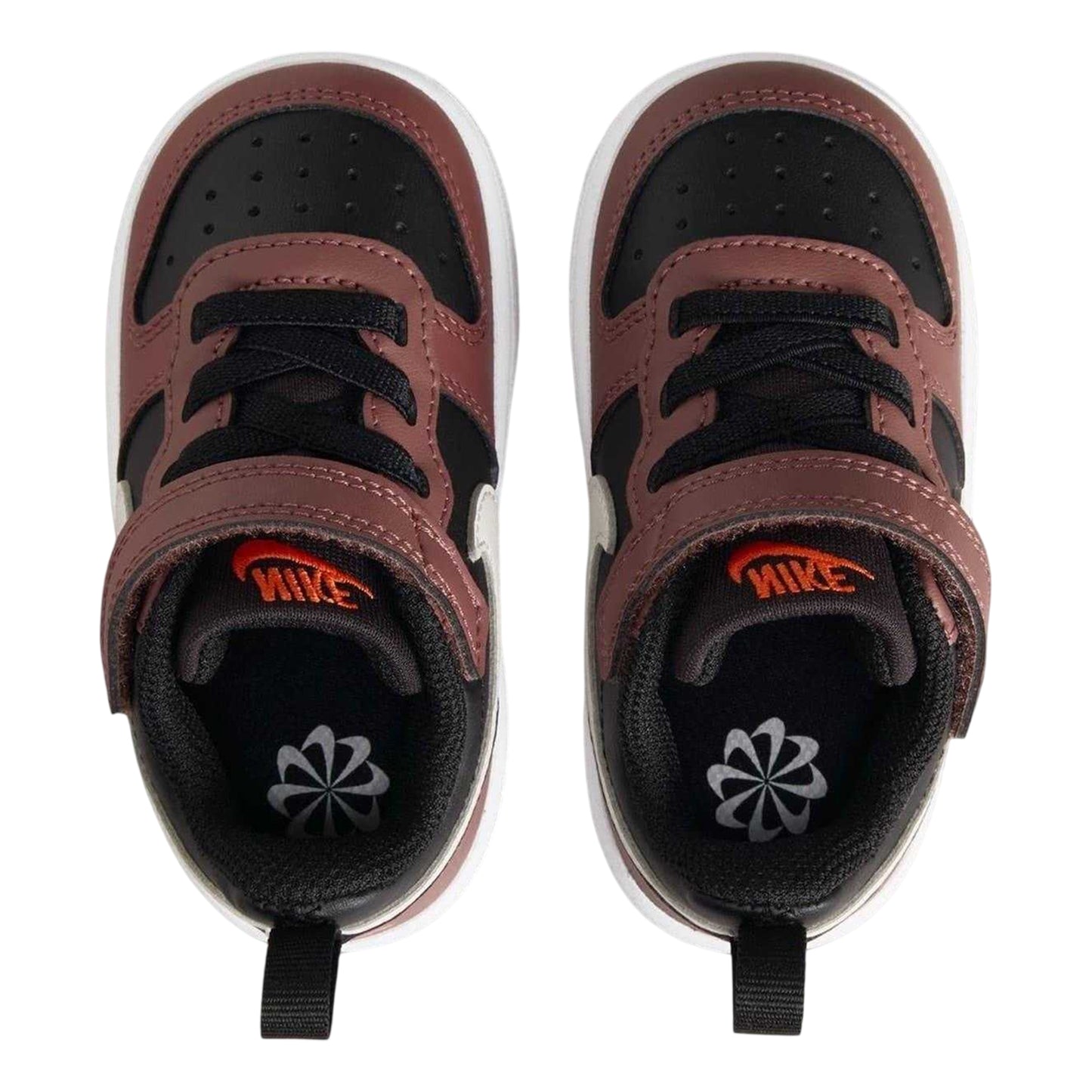 Black-Red - Lifestyle - Nike Childrens-Kids Court Borough Leather Trainers