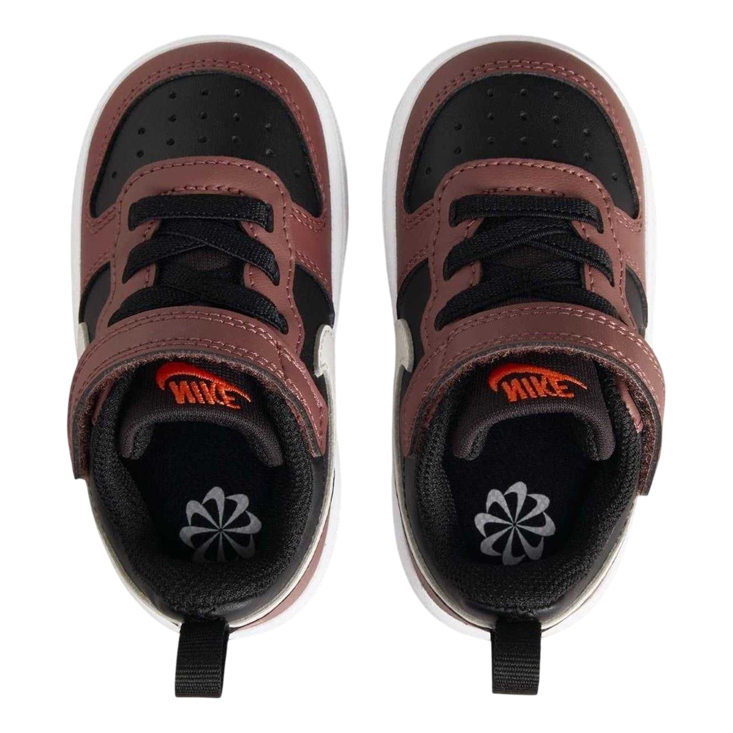 Black-Red - Lifestyle - Nike Childrens-Kids Court Borough Leather Trainers