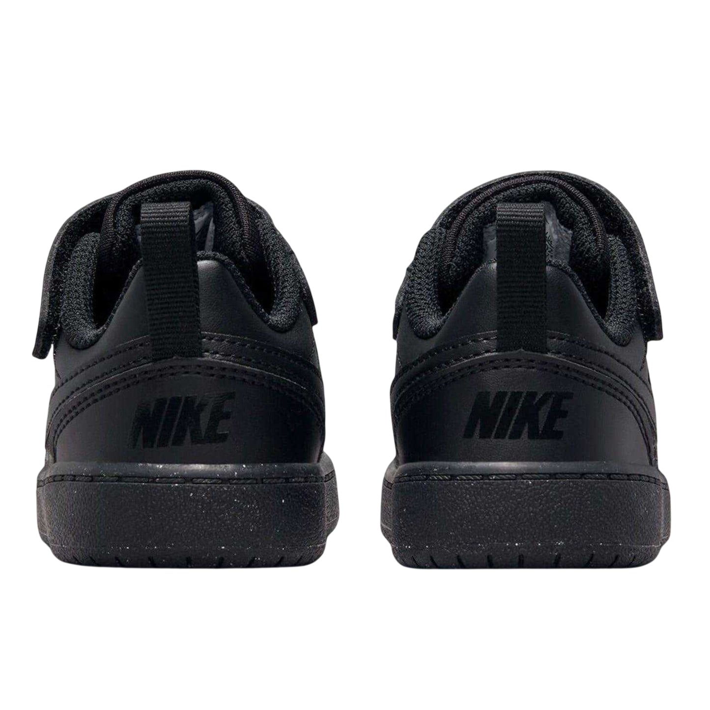 Black - Back - Nike Childrens-Kids Court Borough Leather Trainers