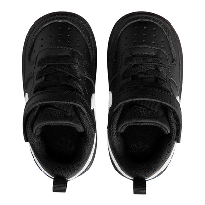 Black-White - Lifestyle - Nike Childrens-Kids Court Borough Leather Trainers